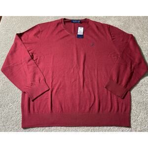NAVTECH by Nautica Sweater XXL Crimson Classic Business Casual Preppy Layering